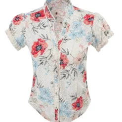 Zillertaler Trachtenwelt Blusen-Damen Bluse "Lara", Creme Weiß