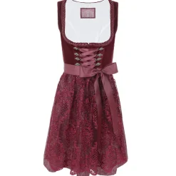 Zillertaler Trachtenwelt Dirndl-Damen Dirndl "Loredana", Bordeaux Rot