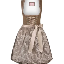 Zillertaler Trachtenwelt Dirndl-Damen Dirndl "Loredana", Taupe Braun