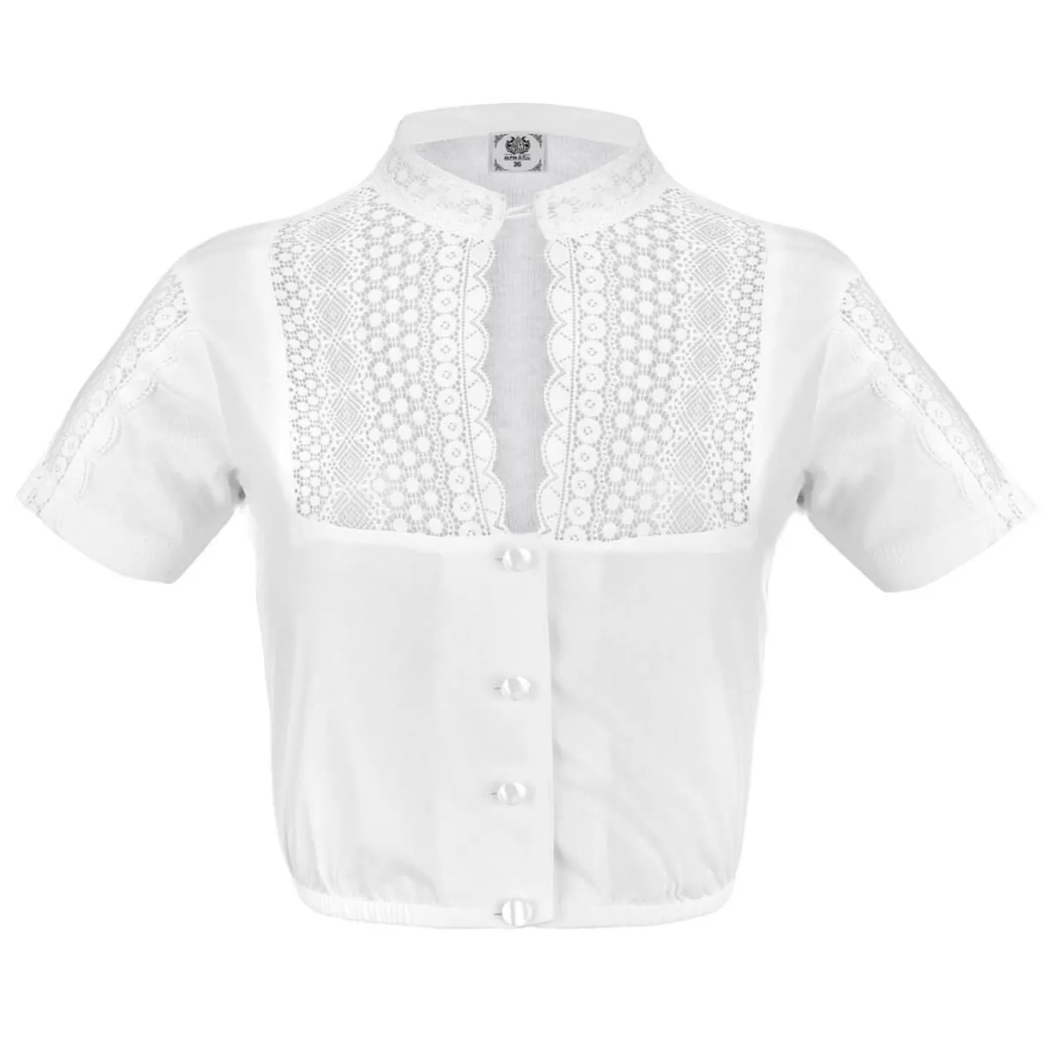 Zillertaler Trachtenwelt Dirndlblusen-Damen Dirndlbluse "Carmen", Weiß