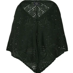 Zillertaler Trachtenwelt Ponchos-Damen Dreieck Poncho, Dunkel Grün