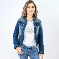 Zillertaler Trachtenwelt Jacken-Damen Jeansjacke 