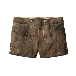 Zillertaler Trachtenwelt Lederhosen-Damen Lederhose "Amalia", Antik Braun