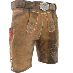Zillertaler Trachtenwelt Lederhosen-Damen Lederhose "Oberösterreich", Braun