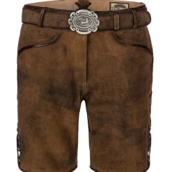 Zillertaler Trachtenwelt Lederhosen-Damen Lederhose "Samira", Goat-Antik Braun