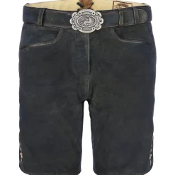 Zillertaler Trachtenwelt Lederhosen-Damen Lederhose "Samira", Graphit Grau