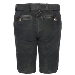 Zillertaler Trachtenwelt Lederhosen-Damen Lederhose "Samira", Graphit Grau