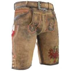 Zillertaler Trachtenwelt Lederhosen-Damen Lederhose "Tirol", Braun