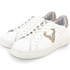 Zillertaler Trachtenwelt Schuhe & Socken-Damen Leder-Sneaker "Sandy", Weiss Weiß