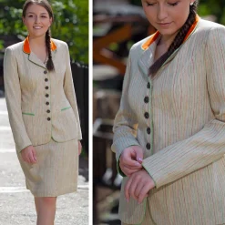 Zillertaler Trachtenwelt Jacken-Damen Leinenblazer "Ronja", Sand Beige