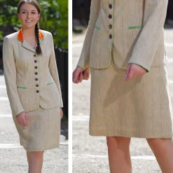 Zillertaler Trachtenwelt Mieder & Röcke-Damen Leinenrock "Karin", Sand Beige