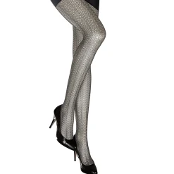 Zillertaler Trachtenwelt Schuhe & Socken-Damen Netzstrumpfhose-Jasera, Mittel Grau