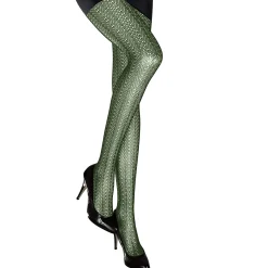 Zillertaler Trachtenwelt Schuhe & Socken-Damen Netzstrumpfhose-Jasera, Grün