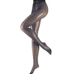 Zillertaler Trachtenwelt Schuhe & Socken-Damen Netzstrumpfhose-Jasmin, Marine Blau