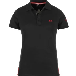 Zillertaler Trachtenwelt Polos-Damen Polo "Österreich", Schwarz