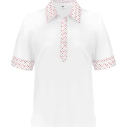 Zillertaler Trachtenwelt Polos-Damen Poloshirt "Marina", Weiss Weiß