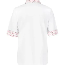 Zillertaler Trachtenwelt Polos-Damen Poloshirt "Marina", Weiss Weiß