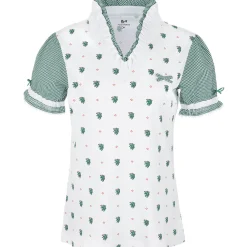 Zillertaler Trachtenwelt Shirts-Damen Rüschen-Shirt "Steiermark" Grün