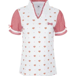 Zillertaler Trachtenwelt Shirts-Damen Rüschen-Shirt "Tirol" Rot