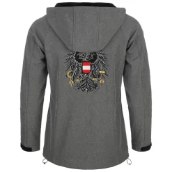 Zillertaler Trachtenwelt Jacken-Damen Softshelljacke "Österreich", Grau