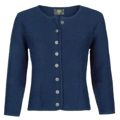 Zillertaler Trachtenwelt Jacken-Damen Strickcardigan, Blau