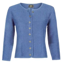 Zillertaler Trachtenwelt Jacken-Damen Strickcardigan, Hell Blau