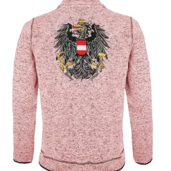 Zillertaler Trachtenwelt Jacken-Damen Strickfleece Jacke "Österreich", Rosa