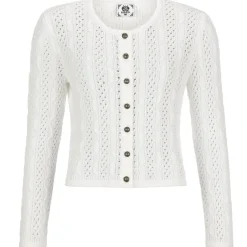 Zillertaler Trachtenwelt Jacken-Damen Strickjacke "Elisabeth", Weiß