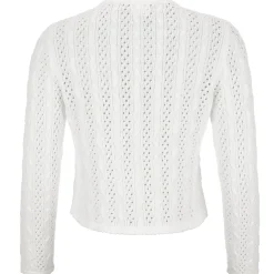 Zillertaler Trachtenwelt Jacken-Damen Strickjacke "Elisabeth", Weiß