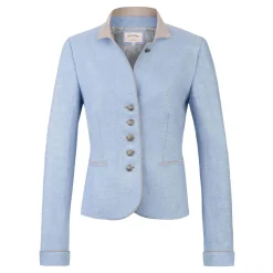 Zillertaler Trachtenwelt Jacken-Damen Trachtenjacke "Giulietta", Hell Blau
