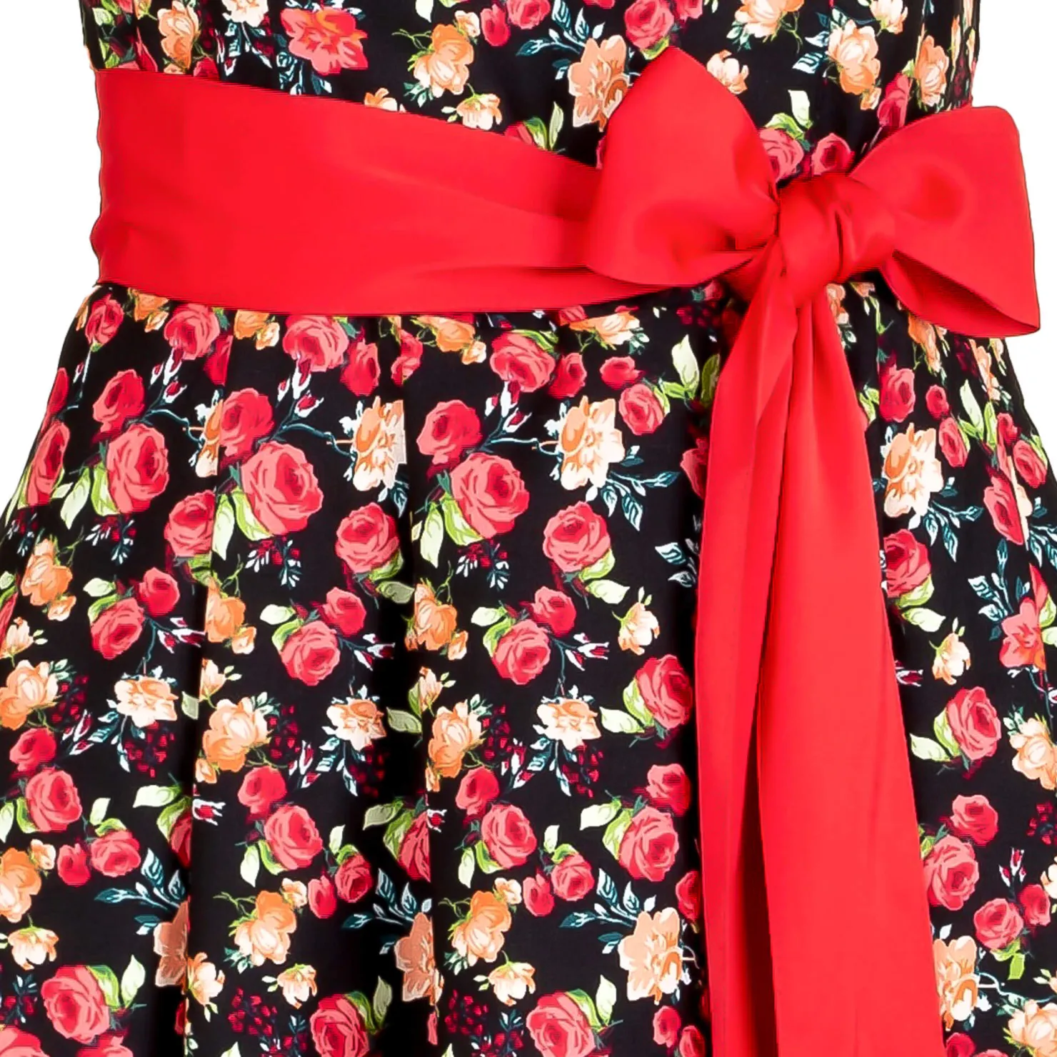 Zillertaler Trachtenwelt Dirndl-Damen Trachtenkleid "Manja", Schwarz-Rot