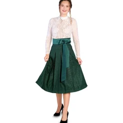 Zillertaler Trachtenwelt Mieder & Röcke-Damen Trachtenrock "Tanja", Dunkel Grün