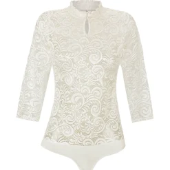 Zillertaler Trachtenwelt Bodys-Damenbody "Sera", Creme Weiß