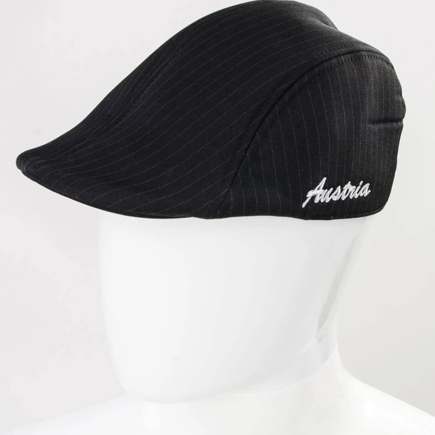 Zillertaler Trachtenwelt Accessoires-Golfermütze "Austria", , liniert Schwarz