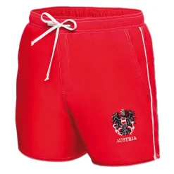 Zillertaler Trachtenwelt Badehosen-Herren Badehose "Austria", Rot