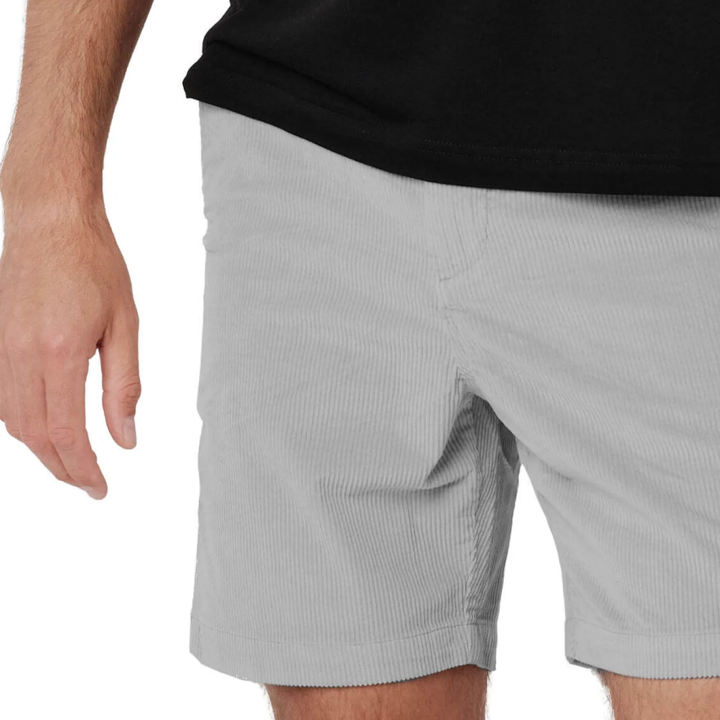 Zillertaler Trachtenwelt Freizeithosen-Herren Cord Shorts "Sommer", Hell Grau