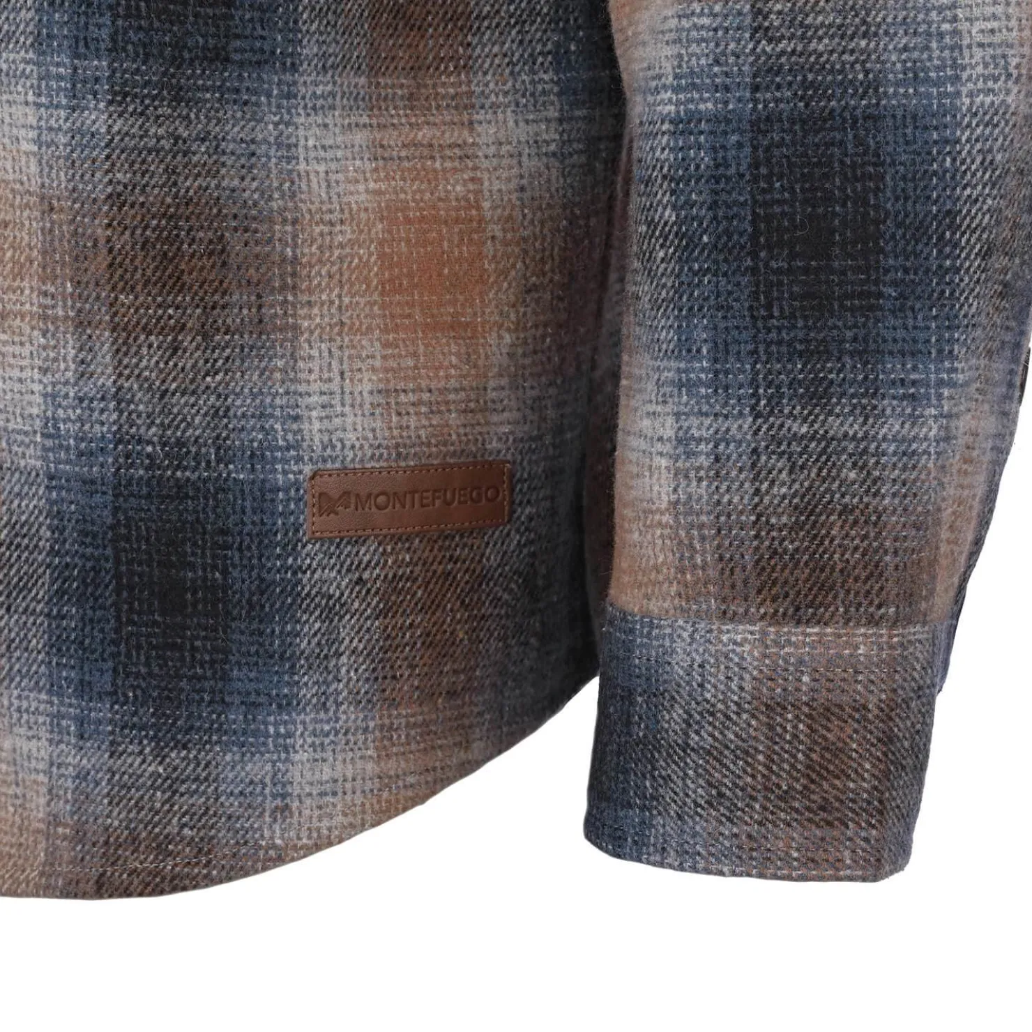 Zillertaler Trachtenwelt Hemden-Herren Flanellhemd "Karo", Blau-Orange