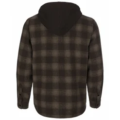 Zillertaler Trachtenwelt Hemden-Herren Flanellhemd "Karo", mit Kapuze, Braun