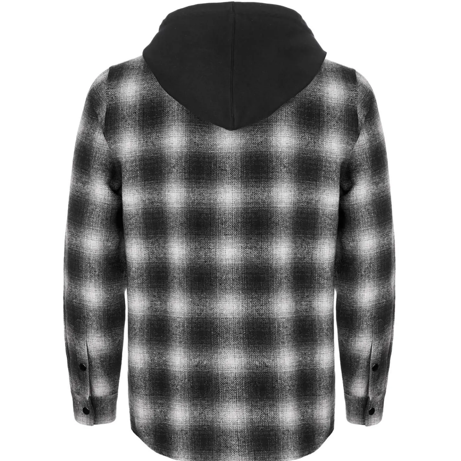 Zillertaler Trachtenwelt Hemden-Herren Flanellhemd "Karo", mit Kapuze, Grau