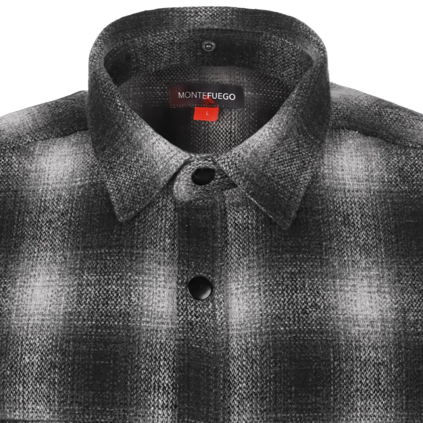 Zillertaler Trachtenwelt Hemden-Herren Flanellhemd "Karo", mit Kapuze, Grau