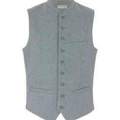 Zillertaler Trachtenwelt Gilets-Herren Gilet "David", Hell Grau