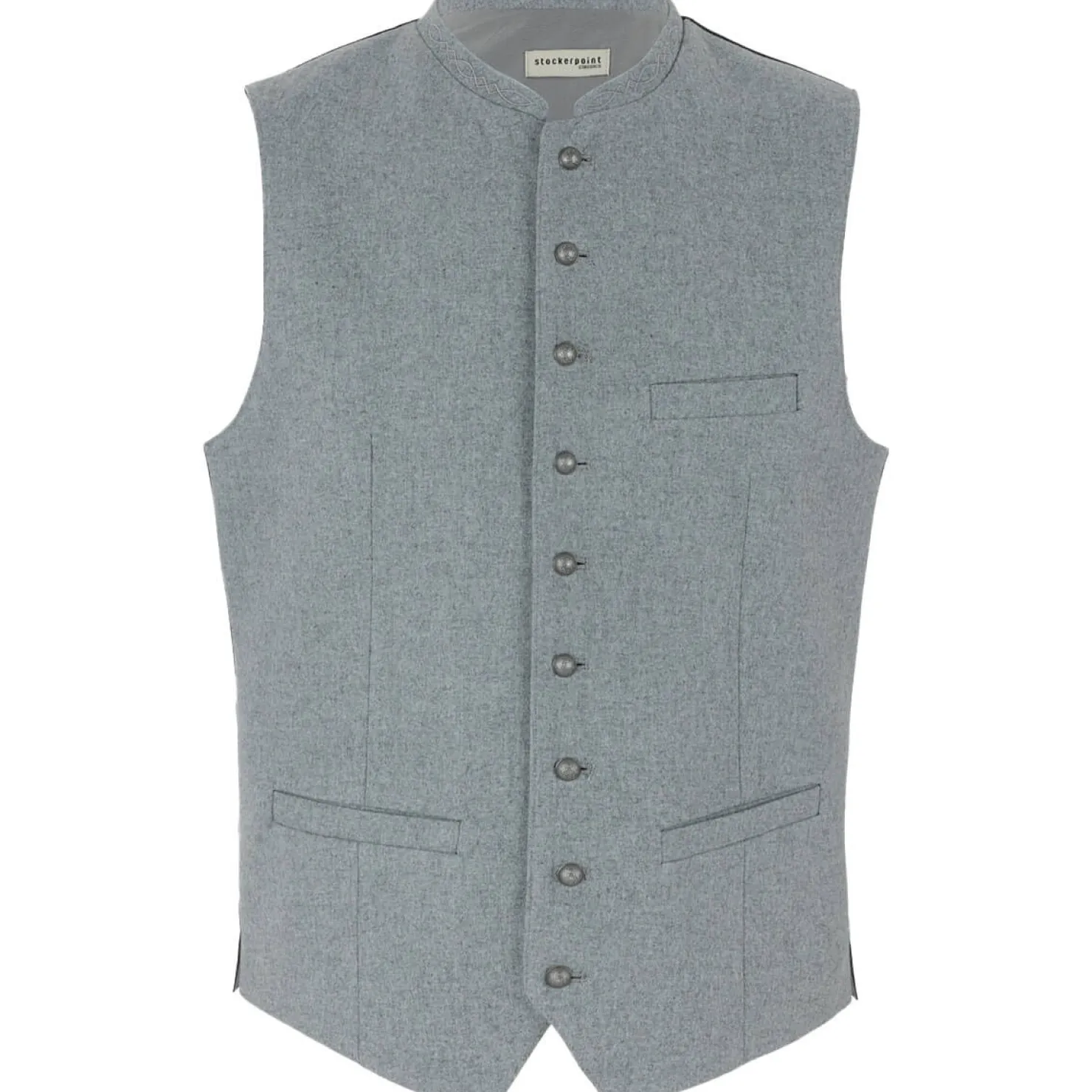 Zillertaler Trachtenwelt Gilets-Herren Gilet "David", Hell Grau