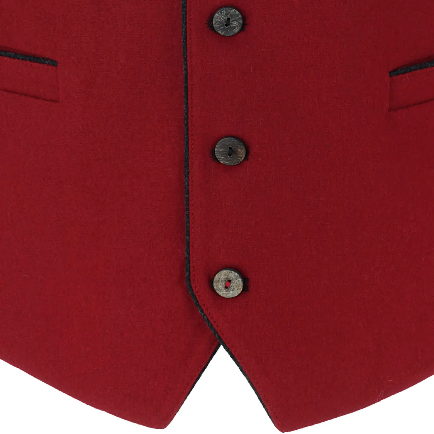 Zillertaler Trachtenwelt Gilets-Herren Gilet "Eros", Rot