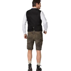 Zillertaler Trachtenwelt Gilets-Herren Gilet "Fabrizio", -Rot Grau