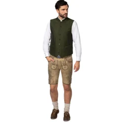 Zillertaler Trachtenwelt Gilets-Herren Gilet "Ottavio", Moos Grün