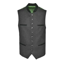 Zillertaler Trachtenwelt Gilets-Herren Gilet "Steiermark", -Grün Grau