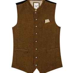 Zillertaler Trachtenwelt Gilets-Herren Gilet "Tiziano", Muskat Braun