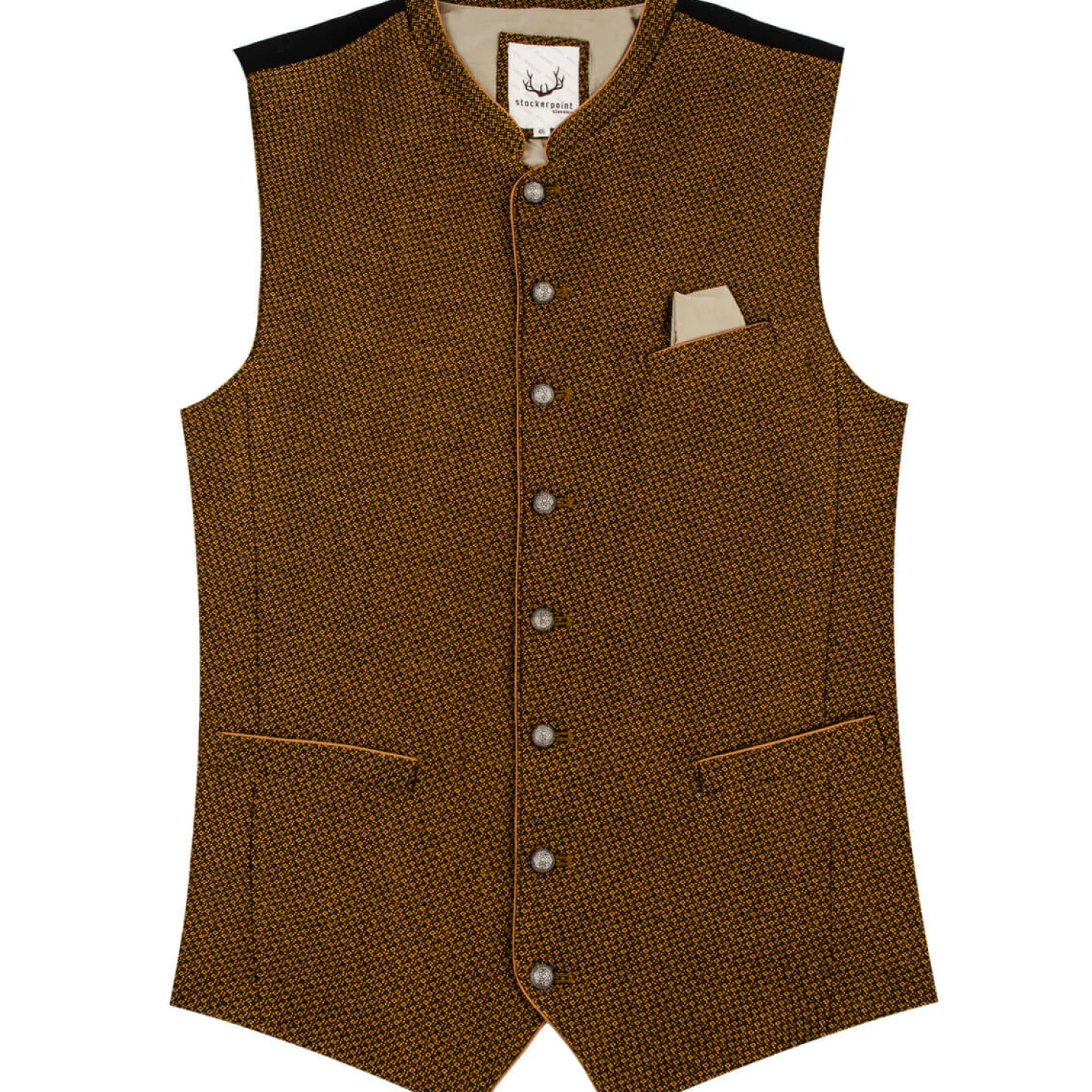 Zillertaler Trachtenwelt Gilets-Herren Gilet "Tiziano", Muskat Braun