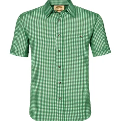 Zillertaler Trachtenwelt Hemden-Herren Hemd "Chiemgau" Kurzarm, Grün