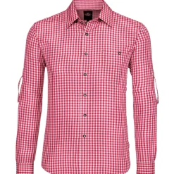 Zillertaler Trachtenwelt Hemden-Herren Hemd "Chiemgau" Langarm, Rot